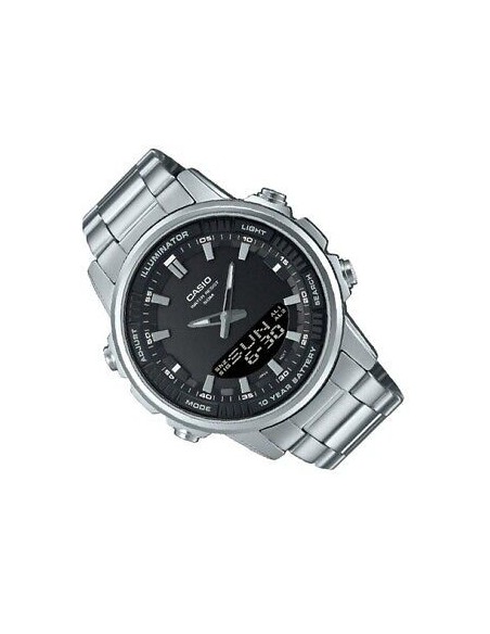 reloj analógico digital hombre Casio AMW-880D-1AV 50m WR Hora Mundial 10 años batería 3 alarmas diarias