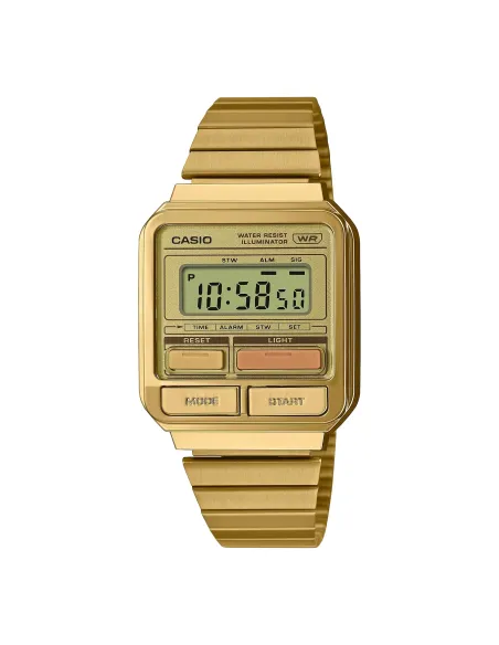 reloj unisex retro vintage Casio A120WEG-9A alarma cronómetro Luz LED