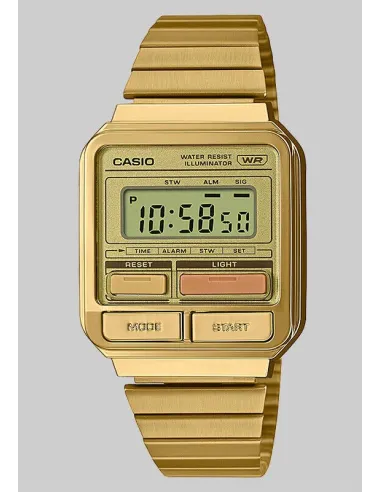 reloj unisex retro vintage Casio A120WEG-9A alarma cronómetro Luz LED