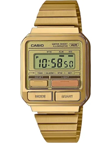 reloj unisex retro vintage Casio A120WEG-9A alarma cronómetro Luz LED