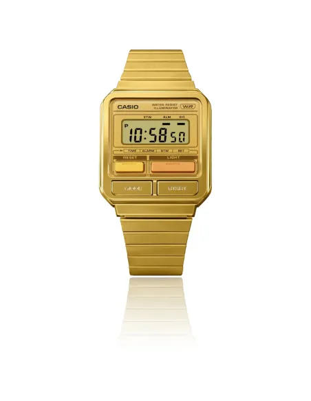 reloj unisex retro vintage Casio A120WEG-9A alarma cronómetro Luz LED