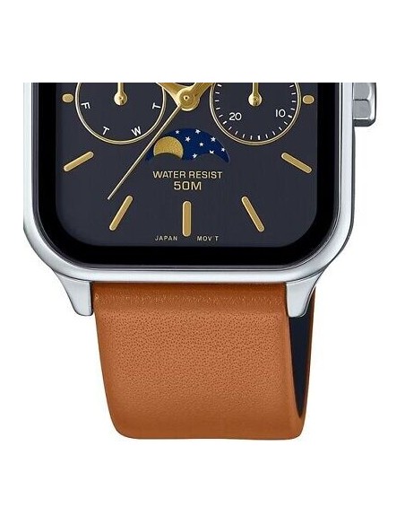 reloj clásico hombre Casio MTP-M305L-1AV  44,5 × 34mm 50m WR Sun Moon