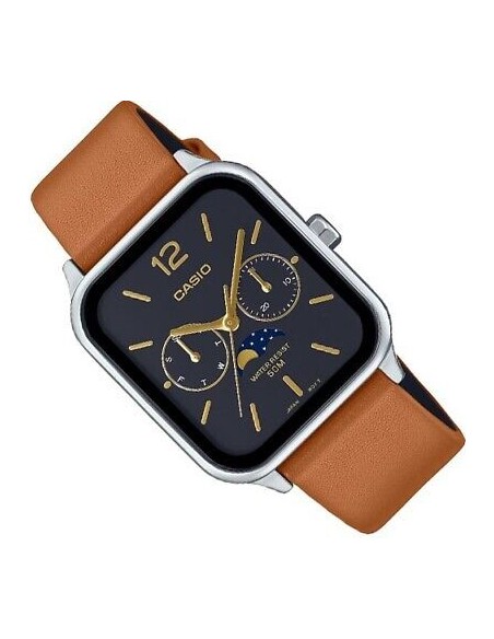 reloj clásico hombre Casio MTP-M305L-1AV  44,5 × 34mm 50m WR Sun Moon