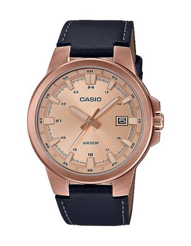 reloj analógico clásico hombre Casio MTP-E173RL-5A 41.5MM 50M WR correa de cuero