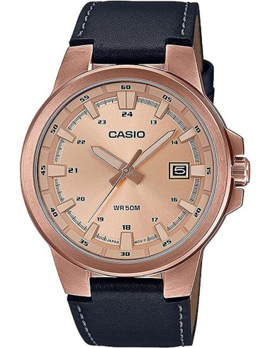 reloj analógico clásico hombre Casio MTP-E173RL-5A 41.5MM 50M WR correa de cuero