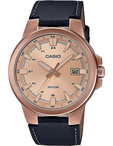 reloj analógico clásico hombre Casio MTP-E173RL-5A 41.5MM 50M WR correa de cuero