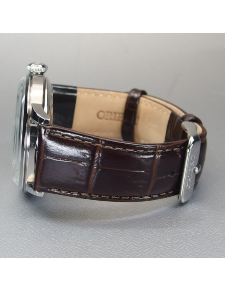 reloj automático hombre Orient Bambino Semi-Skeleton RN-AG0005S JDM 40.5mm correa de cuero JDM (mercado interior japonés)