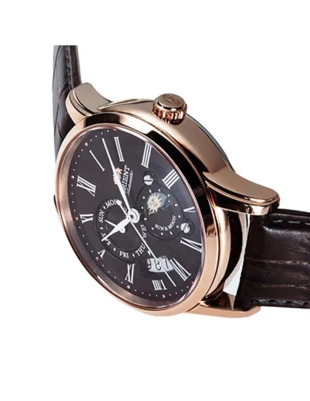 Reloj automático hombre Orient Sun & Moon RN-AK0002Y JDM 42.5mm 50m WR cristal de zafiro