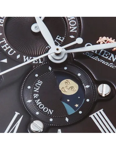Reloj automático hombre Orient Sun & Moon RN-AK0002Y JDM 42.5mm 50m WR cristal de zafiro