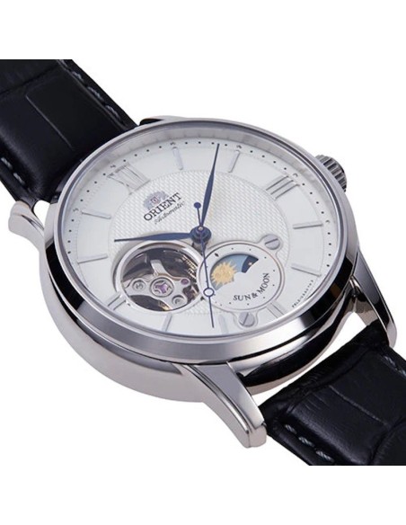 Reloj automático hombre Orient Sun & Moon Semi-Skeleton RN-AS0003S JDM 40.5mm 50m WR Cristal de zafiro