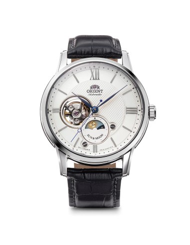 Reloj automático hombre Orient Sun & Moon Semi-Skeleton RN-AS0003S JDM 40.5mm 50m WR Cristal de zafiro