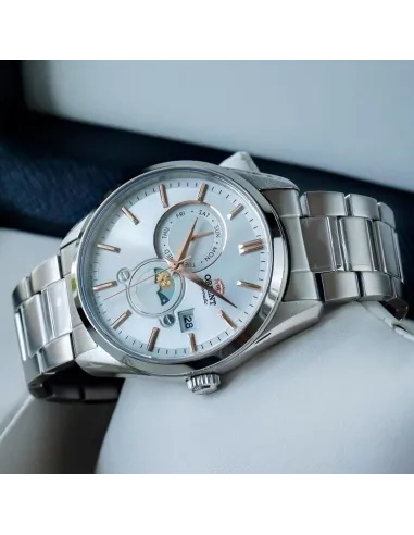 reloj automático hombre Orient Sun & Moon RA-AK0306S 41.5mm 50m WR cristal de zafiro correa de acero