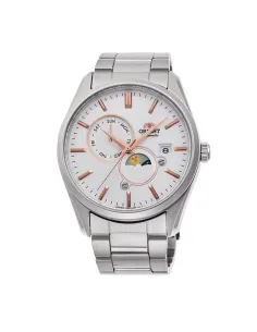 reloj automático hombre Orient Sun & Moon RA-AK0306S 41.5mm 50m WR cristal de zafiro correa de acero
