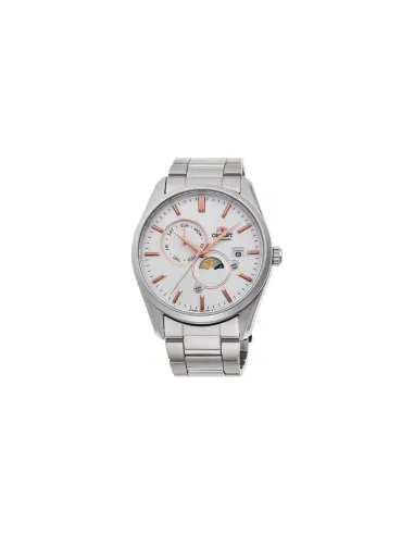 reloj automático hombre Orient Sun & Moon RA-AK0306S 41.5mm 50m WR cristal de zafiro correa de acero