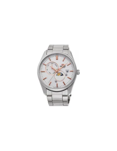 reloj automático hombre Orient Sun & Moon RA-AK0306S 41.5mm 50m WR cristal de zafiro correa de acero
