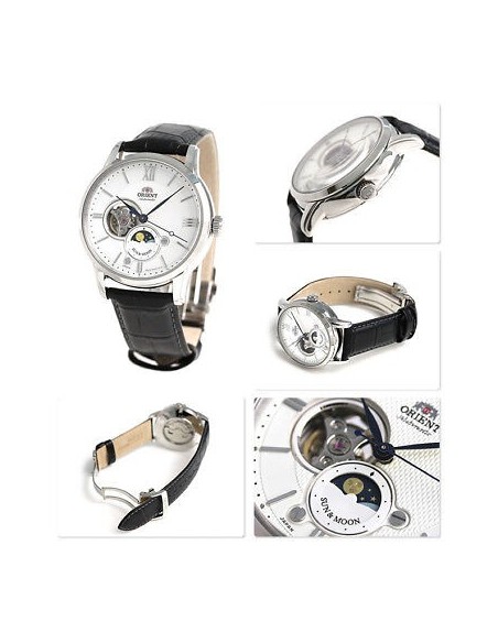 Reloj automático hombre Orient Sun & Moon Semi-Skeleton RN-AS0003S JDM 40.5mm 50m WR Cristal de zafiro