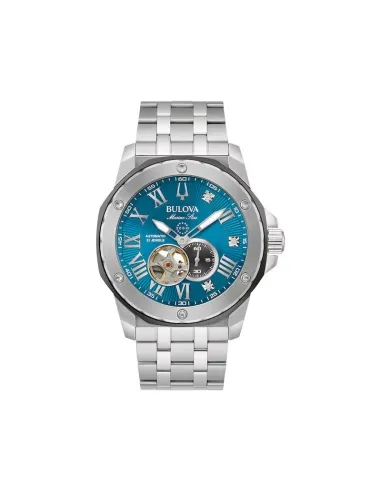 reloj automático hombre Bulova Marine Star Marc Anthony A Diamond Accent 98D184 45mm 200m WR  correa de acero