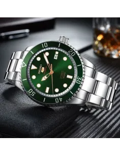 reloj automático deportivo hombre Seiko 5 Sports SRPB93K1 44mm 100m WR correa de acero 2