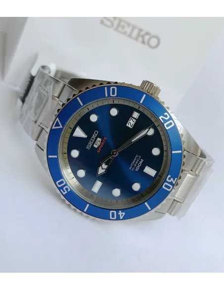 Reloj automático hombre Seiko 5 Sports SRPB89J1 Hecho en Japón 44mm 100m WR correa de acero