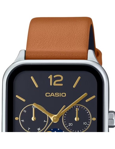 reloj clásico hombre Casio MTP-M305L-1AV  44,5 × 34mm 50m WR Sun Moon