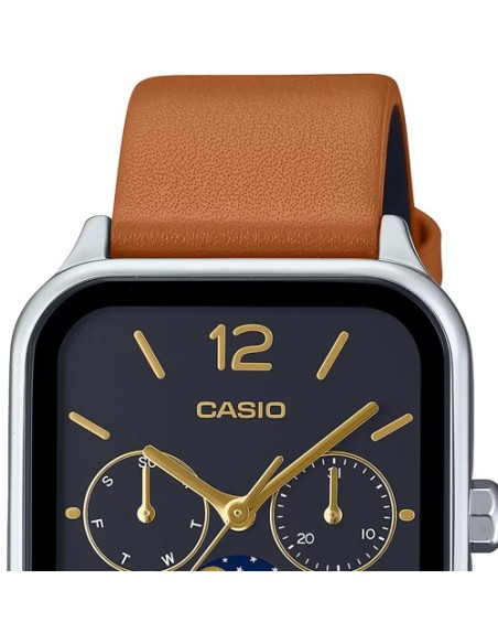 reloj clásico hombre Casio MTP-M305L-1AV  44,5 × 34mm 50m WR Sun Moon