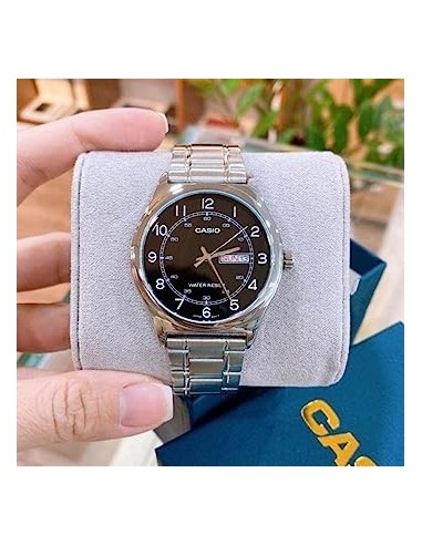 reloj clásico analógico hombre Casio MTP-V006D-1B2 38mm correa de acero