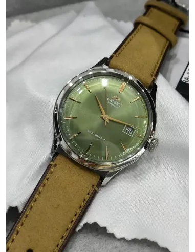 reloj automático hombre Orient Bambino RA-AC0P01E 42mm correa de cuero
