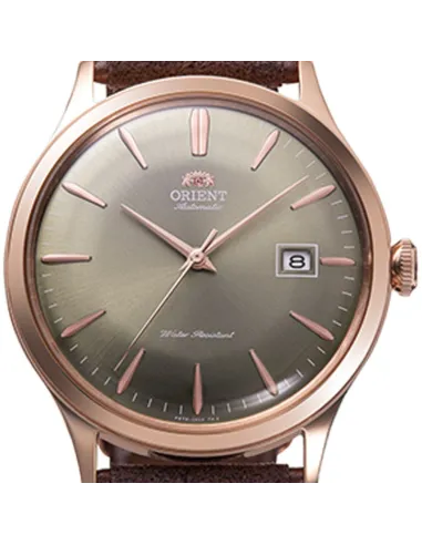 reloj automático hombre Orient Bambino RA-AC0P04Y 42mm correa de cuero (acepta cuerda manual)