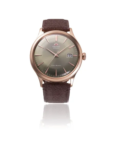 reloj automático hombre Orient Bambino RA-AC0P04Y 42mm correa de cuero (acepta cuerda manual)
