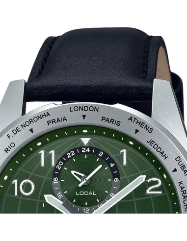 Casio MTP-W500L-3AV 43.9mm World Time 50m WR leather band Alarm Battery level indicator sport men’s watch