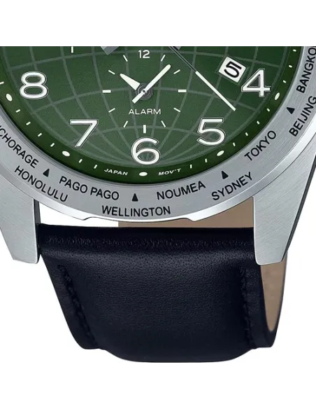 Casio MTP-W500L-3AV 43.9mm World Time 50m WR leather band Alarm Battery level indicator sport men’s watch