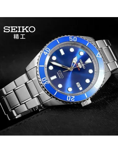 Reloj automático hombre Seiko 5 Sports SRPB89J1 Hecho en Japón 44mm 100m WR correa de acero