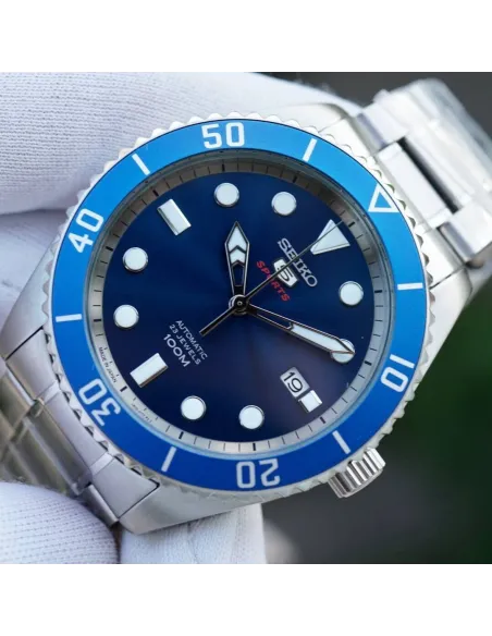 Reloj automático hombre Seiko 5 Sports SRPB89J1 Hecho en Japón 44mm 100m WR correa de acero