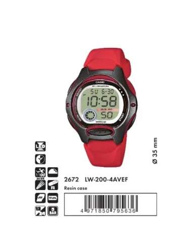 copy of Reloj mujer Casio digital sport lw200-4b cronografo multi - led -resina - water resist