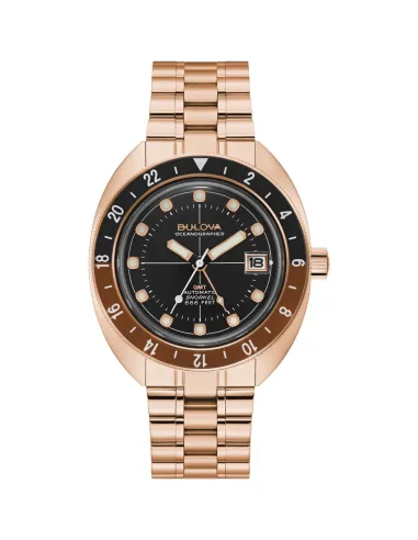reloj automático hombre Bulova  Automatic Oceanographer Devil Diver GMT 97B215 41mm 200m WR cristal de zafiro