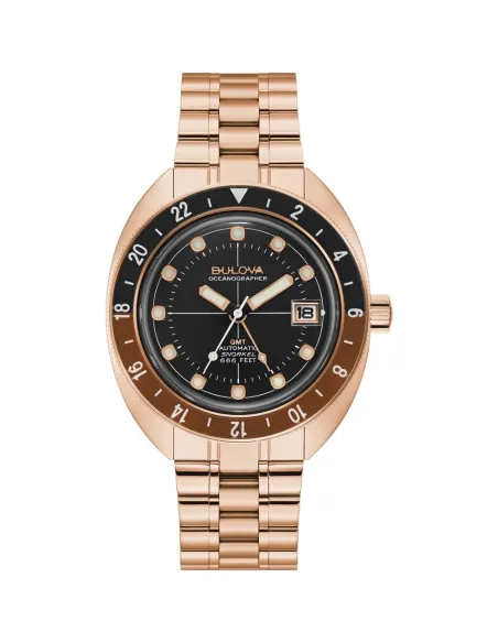 reloj automático hombre Bulova  Automatic Oceanographer Devil Diver GMT 97B215 41mm 200m WR cristal de zafiro
