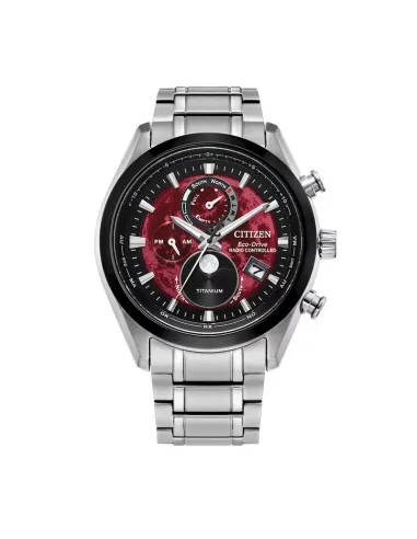 Citizen Atessa Moon Phase  BY1018-55X 43mm Sport Luxury Super Titanium™ Radio Controlled Chrono dial rojo cristal de zafiro