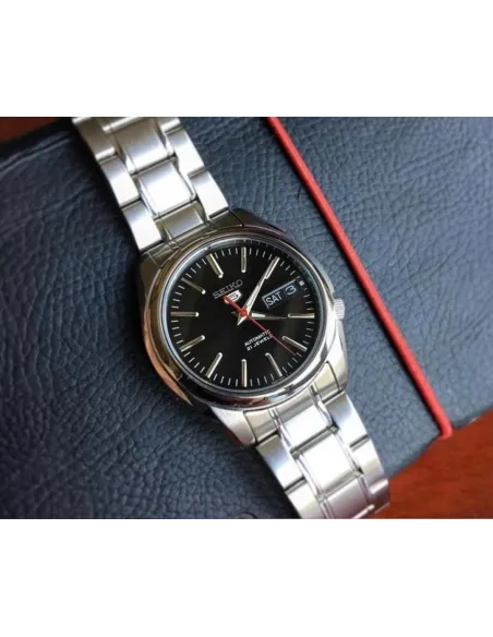 Reloj automático hombre Seiko 5 Classic SNKL45J1 MADE IN JAPAN 37mm dial negro correa de acero