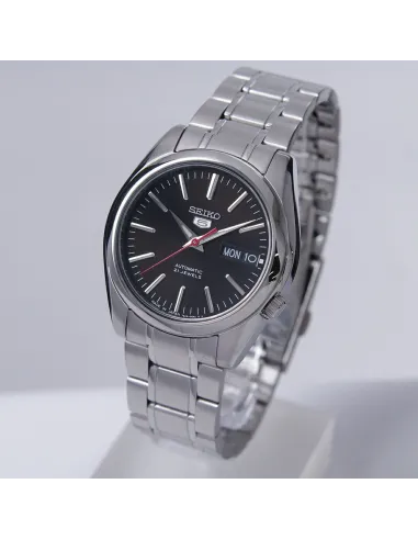 Reloj automático hombre Seiko 5 Classic SNKL45J1 MADE IN JAPAN 37mm dial negro correa de acero
