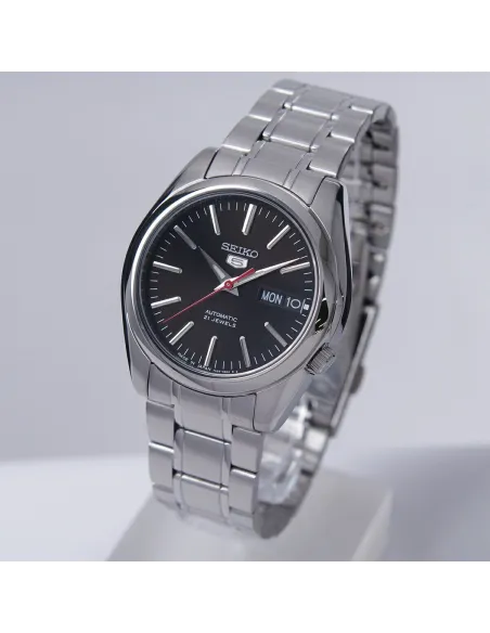 Reloj automático hombre Seiko 5 Classic SNKL45J1 MADE IN JAPAN 37mm dial negro correa de acero