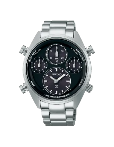 reloj solar cronógrafo hombre Seiko Prospex Solar Speedtimer SFJ003P1 42mm 100m WR cristal de zafiro curvado Lumibrite