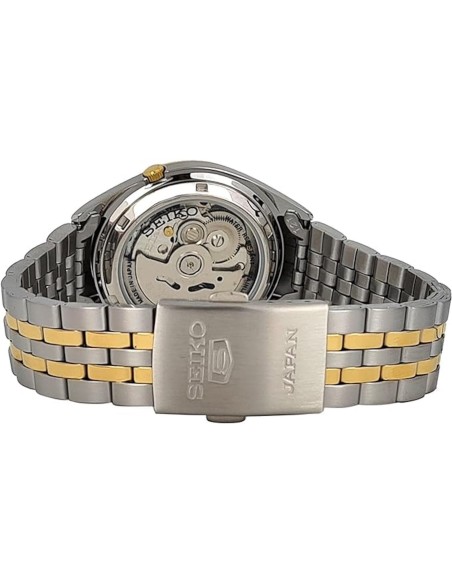 reloj automático unisex Seiko 5 SNKL24J1 Hecho en Japón 38mm 30m WR correa de acero