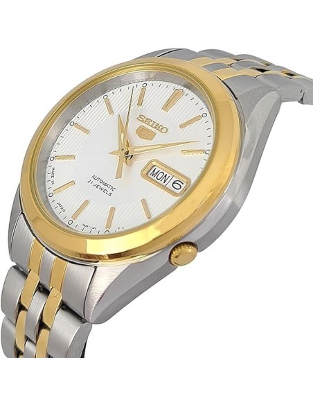 reloj automático unisex Seiko 5 SNKL24J1 Hecho en Japón 38mm 30m WR correa de acero