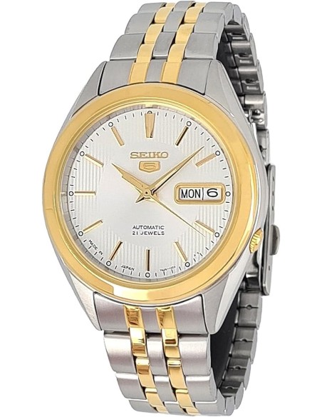 reloj automático unisex Seiko 5 SNKL24J1 Hecho en Japón 38mm 30m WR correa de acero