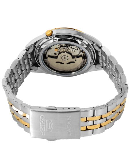 reloj automático unisex Seiko 5 SNKL24J1 Hecho en Japón 38mm 30m WR correa de acero
