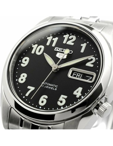 Reloj automático hombre Seiko 5 SNK381K1 correa acero dial negro