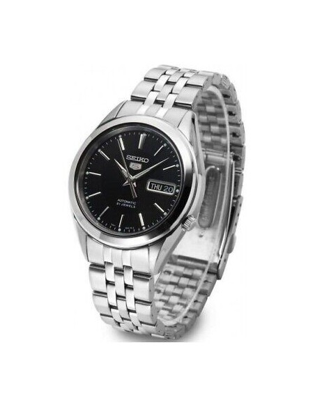 Reloj Automático hombre Seiko 5 SNKL23K1 38mm dial negro correa acero inoxidable
