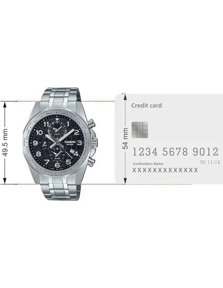 reloj deportivo hombre Casio MTP-W500D-1AV 43.9mm 50m WR Hora Mundial