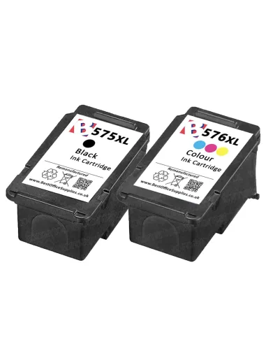 pack 2 Tintas Compatibles para Canon PG575XL + CL576XL para Pixma TR4750i, TR4751i, TS3550i, TS3551i PG-575XL + CL-576XL