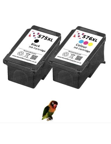 pack 2 Tintas Compatibles para Canon PG575XL + CL576XL para Pixma TR4750i, TR4751i, TS3550i, TS3551i PG-575XL + CL-576XL